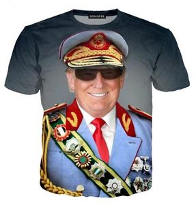 Nya modemän/kvinnor Donald Trump T-shirt Summerstil Funny unisex 3D Print Casual T Shirt Topps Plus Size L 998