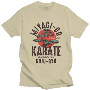 Vintage miyagi gör inspirerad karate kid t shirt män bomull kai japanska kung fu tee toppar kort ärm mode tshirt 220608