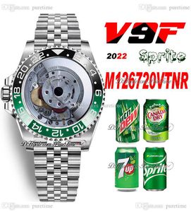 V9F V4 GMT II A3285 Automatische Herrenuhr Sprite Schwarz Grün Keramiklünette 904L JubileeSteel Armband Linke Handkrone Gleiche Seriennummer Karte Super Edition Uhren Puretime 2