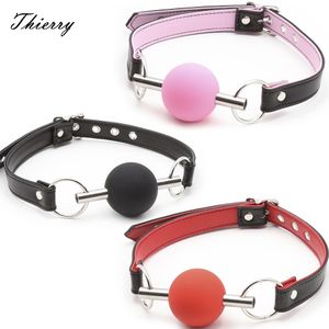 Thierry Siliconeb Ball Gag Open Mouth Adult Erotic Lipstic Vibrator sexy Toys for Couples Bondage Game Shop