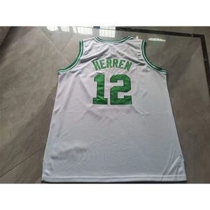 Chen37 Rzadka koszulka koszykówki mężczyzn Młodzież Kobiety Vintage White Green 12 Chris Herren Size S-5xl Niestandardowe imię lub numer