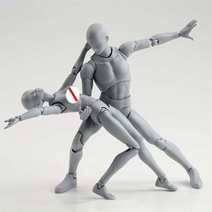 14 cm Künstler Kunst Malerei Anime Figur Skizze Zeichnen Männlich Weiblich Beweglicher Körper Chan Joint Action Spielzeug Modell Mannequin 001 220418