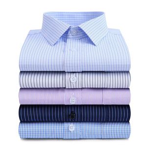 Мужские платья рубашки высшее качество рубашки с длинным рукавом Slim Fit Офис Работа Формальные белые мужские блуины