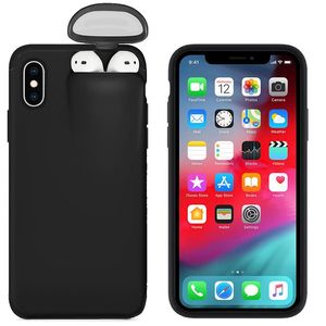 iPhone Case Pro Max Xs Xr X s Plus SE2 with AirPods st nd Holder Cover Plastic Hard Smooth269C