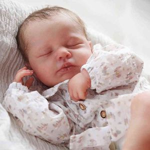 RSG 20 inch DIY Blank Reborn Baby Doll Parts Sleeping Loulou Unpainted Unfinished Doll Parts Baby Unfinished Vinyl Kit AA220325