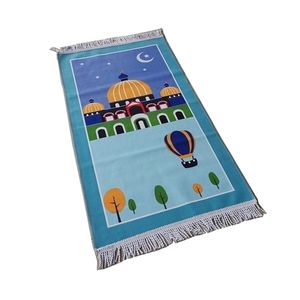 Çocuklar İçin Ücretsiz Müslüman Dua Halı Çocuklar Eğitim Tasbih Dua Mat İslami Kızlar İslam 220301