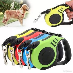 New Retractable Dog Leashes Automatic Nylon Puppy Cat Traction Rope Belt Pets Walking Leashes for Small Medium Dogs FY5415 0812