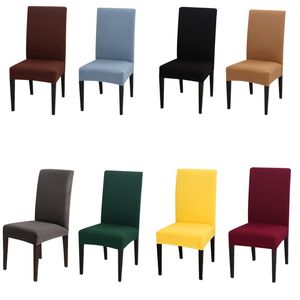 Solid Color Chair Cover Spandex Stretch Elastic Slipcovers Chair Covers For Dining Room Kitchen Wedding Banquet Hotel