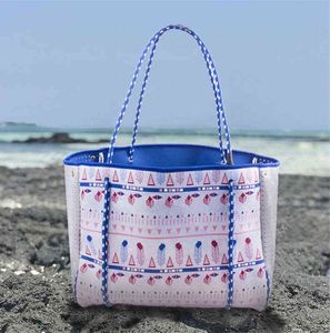 summer HandBag Street Leisure Women's Bag Diving Material Beach Bag 220608