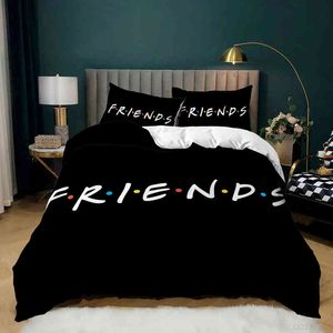 Комплект постельного белья в стиле телешоу Friends для спальни, мягкие покрывала, постельное белье, удобный пододеяльник, одеяло и наволочка