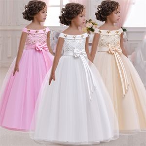 Christmas Kids Princess Dress Girls Flower Ball Gown Baby Clothes Elegant Party Wedding Evening Costumes Children Vestidos 220707