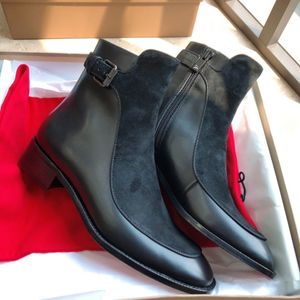 Zapatos de marca de París Suele Roadie Flat para hombres Botas de tobillo Diseño cómodo de cuero de gamuza de gamuza