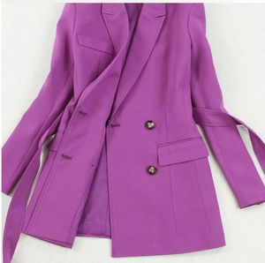 Calças de duas peças de duas peças púrpura feminina feminina feminina de calça de calça de calça feminina