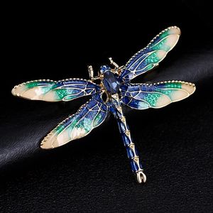 Rhinstone Vintage Dragonfly Broches for Women Moda Moda Grandes Inetos Broche Pinos Vestor Acessórios para Jóias Animais Presentes de Jóias