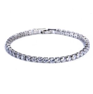 Tennis Bracelets Jewelry Luxury 4Mm Cubic Zirconia Iced Out Chain Crystal Wedding Bracelet For Women Men Gold Sier Drop Delivery 2021 Wzabk