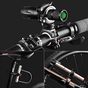 360°Rotation Cycling Clip Clamp Flashlight Mount Holder Universal Bicycle Bike LED Light Flashlight Torch