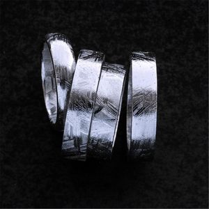 Pierścienie klastra oryginalne naturalne gibeon żelazo meteorytowy pierścionek mody srebrna platowana biżuteria ślub kobiety mężczyźni rozmiar 6 7 8 9 10 11 12 aaaaacluster