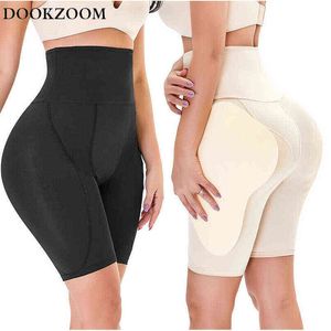 Women Hip Pads High Waist Trainer Shapewear Body Tummy Shaper Fake Ass Butt Lifter Booties Enhancer Booty Lifter Thigh Trimmer Y220411