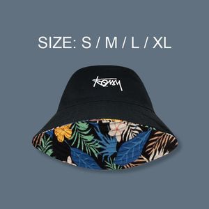 Berets Big Head XL Rozmiar Fisherman Hat Reversible Hawaii Korean Sun Protect Hats Summer Street Street Wear Bob Hiphop Burce Cap for Menberet