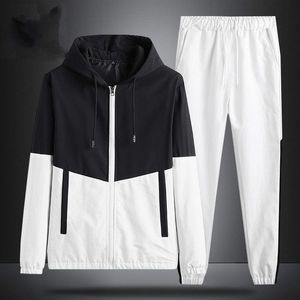 Men's Tracksuits Spring And Autumn Men's Two-piece Suit Korean Fashion Casual Sportswear Zipper Jacket Trousers Men Outfit Set Tracksuit