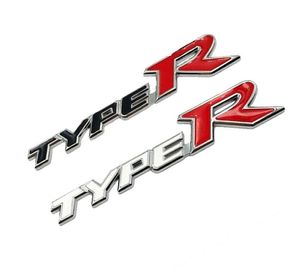 CAR Tyling 3D Metal Alloy Type R Typer Sticker لـ Honda Civic City CR-V XR-V HR-V Accord Fit Jazz Stream Crider Greiz Spirior