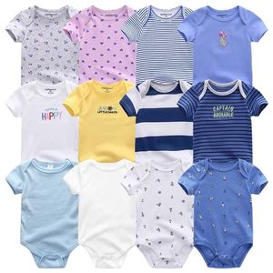 Unie Born Baby Pagliaccetti Abbigliamento 7 Pz / lotto Tute per neonati 100% cotone Bambini Roupa De GirlsBoys Vestiti per bambini 220425
