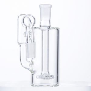 Rensa unika Ash Catcher Rökning Tillbehör 14mm Manlig Joint 90 grader Pyrex Glass Ash Catchers för vatten Bongs DAB Oljeplattor Verktyg Ash-P1002