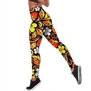Mulheres leggings pequeno floral bohemia impressão cintura alta elasticidade legging 3d casual feminino para fitness ao ar livre jogging pant w220617