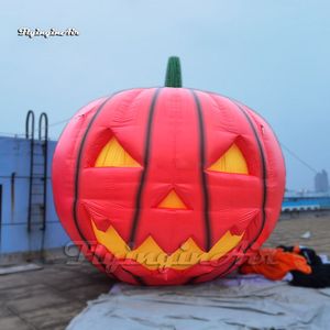 Palloncino gonfiabile personalizzato con testa di zucca per festa di Halloween, teschio fantasma di zucca gonfiabile ad aria da 3 m/4 m/5 m per la decorazione