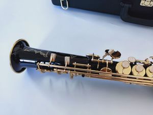 وصول جديد مستقيم B Flat Sax Musical آلة موسيقية عالية الجودة S-991 Soprano الساكسفون الأسود