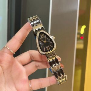 30mm size of the ladies watch adopts the double surround type snake shape imported quartz movement diamond bezelmovement watches