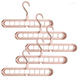 Wäschesäcke LIXF Magic Hangers Organizer Drehen Anti-Rutsch-Aufhänger Platzsparender faltbarer Schrank Aufbewahrungsmantel Packung mit 5 Standa