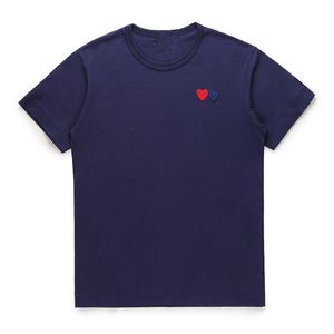 Playmenst-Shirt Designer Commes des Trendy Red CommSheartwomens Pullogs Badge des Quantityts Cotton C des Garcons camisa 7376