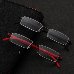 Óculos de sol Eyewear Spring Delf para homens e mulheres retângulo presbiopia Óculos leitores de meio quadro de óculos de leitura