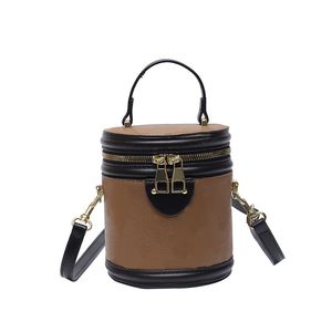 Designer Crossbody Bag for Women Barrel-Shaped Handbag Zipper Purse Ladies Fashion Makeup Top Quality Wallet Cross body Bags L2352