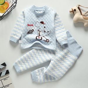 Clothing Sets Baby Casual Warm Cotton Set for Girls Autumn High Waist Pants Long Sleeve Top Boys Children Born Clothes Setsclothingclothing