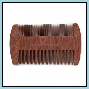 Wholesale styling combs for sale - Group buy Hair Brushes Care Styling Tools Products Fast Custom Logo Blank Amoora Wood Comb Beard Double Edged Fine Toothed Comb10Cm Lengt