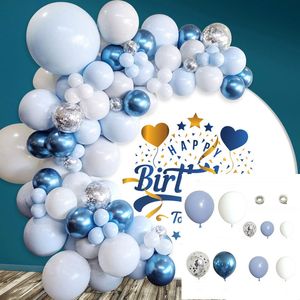 Balão azul Garland Kit de arco romântico decoração de casamento balões de decoração de Natal festa de bebê festa de bebê acessórios de aniversário