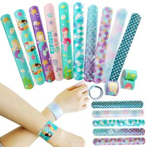 Mermaid Slap Bracelets Giocattoli Gioielli Giornata per bambini Party Favors (10 disegni) Girls Party Regalo Gift Band Band