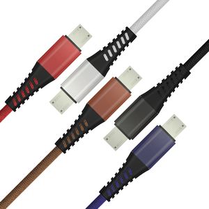 2.4A flätad typ C Micro USB -kablar Höghastighetsladdningsdatakabel Snabbladdning för Android -telefon 1M