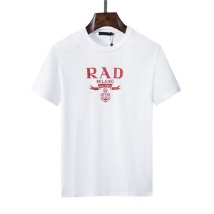 Sommarnya T-shirts för män is sidenmärke kortärmad plädtryck brevtryck designer ungdomstrend 08