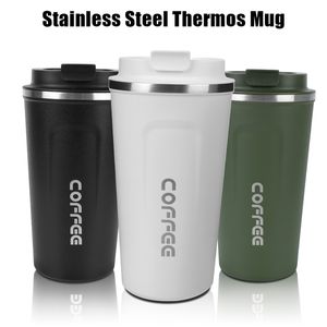 Coffee Mug Car T Mug Leak_Proof Travel Thermo Cup for Tea Water Coffee Thermo Cafe 380 510ML Double Stainless Steel