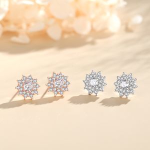 Snowflake Snowflake sterling 925 stud أقراط النساء المصممة S925 Top Silver Elegant Ear Jewelry Gifts Quality for Female