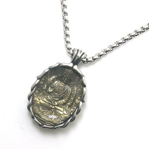 Naszyjniki wisiorek unisex 316L stal nierdzewna Pierwsza wisiorek Buddha Buddha