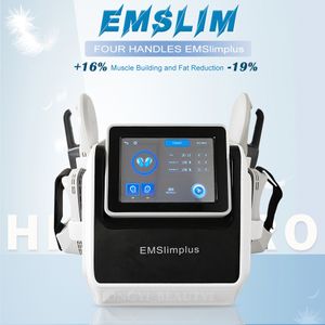 EMS gövde şekillendirme makinesi EMSLIM HI EMT MACLE MUTLU VE Hava Soğutma Sistemi ile Yağ Yakın İnvaziv Olmayan Hiemt Pro 4 Güzellik Ekipmanlarını Kullanır