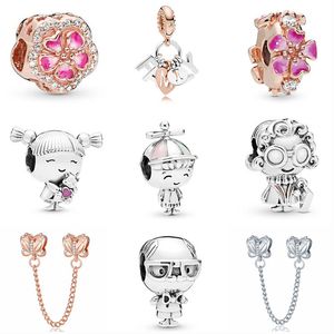 Neue beliebte 925 Sterling Silber Silber/Rosa/Roségold Perfect Home Funkelnde Blumen DIY Perlen für Original Pandora Charm Armband Schmuck Modeaccessoire