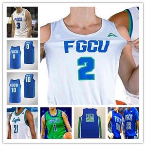 Chen37 Custom College Basketball Florida Gulf Coast FGCU Jersey Cyrus Largie Caleb Catto Jalen Warren Eli Abaev Dakota Rivers Dom London Franco