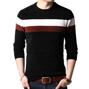 Men's Sweaters Men's Sweater Winter Thick Warm Casual Plus Size Men Pullover Cotton Slim Patchwork Gray Knitted SweaterMen's