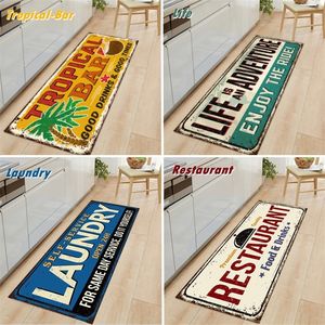 WUJIE "Tropical Bar" Pattern Kitchen Rug Anti-slip Balcony Mats Non-Slip Carpets for Living Room Door Mat Entrance Home Decor 220401