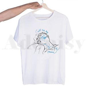 T-shirty mężczyzn zadzwoń do mnie po imieniu Elio Oliver Aethetic T-shirt dla mężczyzn Krótkie rękawy